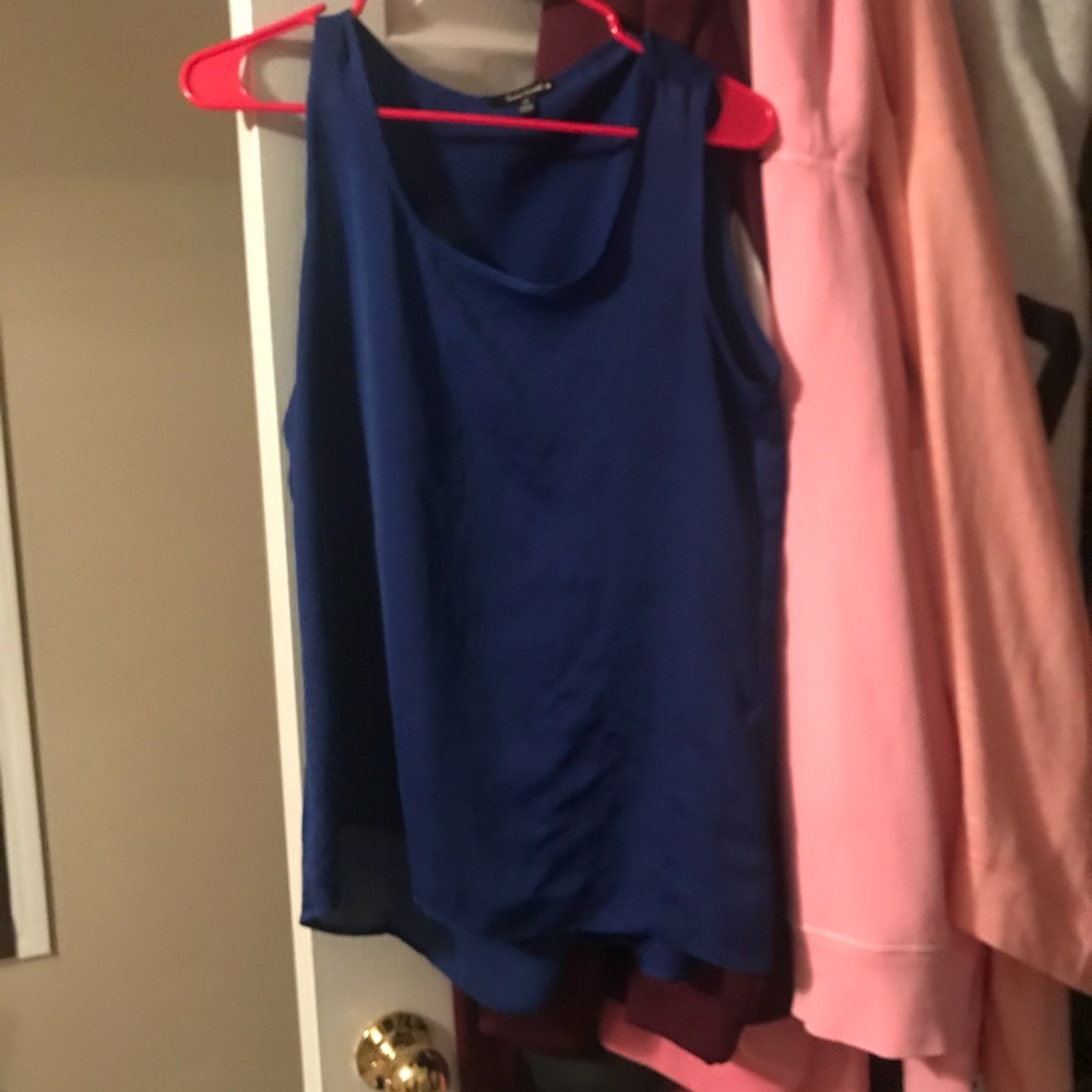 Silk high low tank top